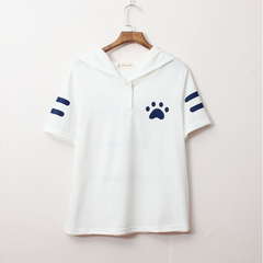 Cute cat print short sleeve t-shirt YV2091