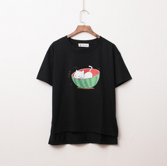 Cute cat print short sleeve t-shirt YV2091