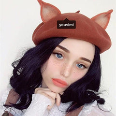 Youvimi the fox ears berets yv2012