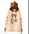 Cute Bear Hooded Ear Long Sleeve Sweater YV431