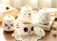 Creative ceramic cute expression cup YV435