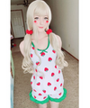 REVIEW FOR Kawaii strawberry condole belt pajamas suits + eye mask YV17014