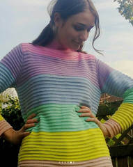 REVIEW FOR RAINBOW KNIT HIGH NECK SWEATER YV2364