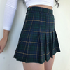 Sweet grid tall waist skirt YV40121