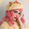 Review For Wool Felt Red Fruit Beret Hat YV40041