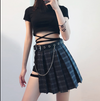 Hip hop irregular stitching plaid skirt YV40288