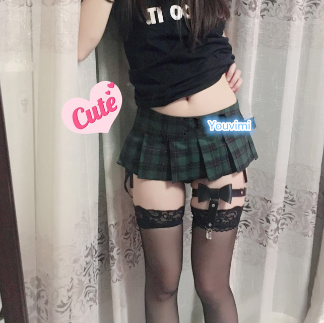 Cute plaid short skirt YV40345