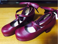 Japanese Lolita Bow High Heels YV40376