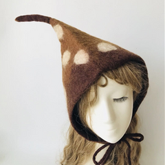 Handmade polka dot elf hat YV20126