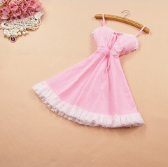 Cute Ruffled Bow Lace Sling Dress YV40453