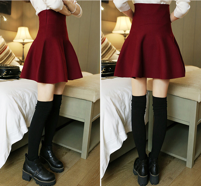 Korean Simple Pleated Skirt yv40507
