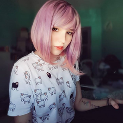 Review For  Pink Gradient Short Wig YV40379