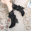Lolita bow lace ribbon high heel boots YV40693