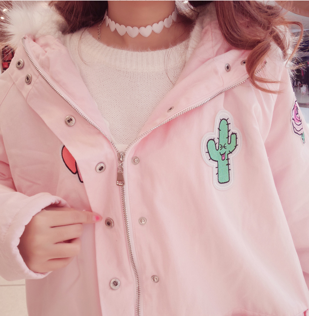 Cute Pink Cactus Bunny Jacket YV40731