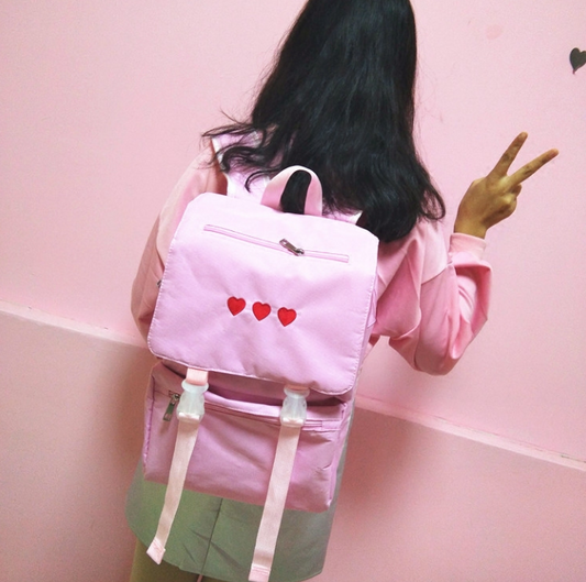 BREAK HEART Embroidered Cute Backpack YV40798