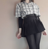 Review For  Plaid Shirt + High Waist Skirt YV40347