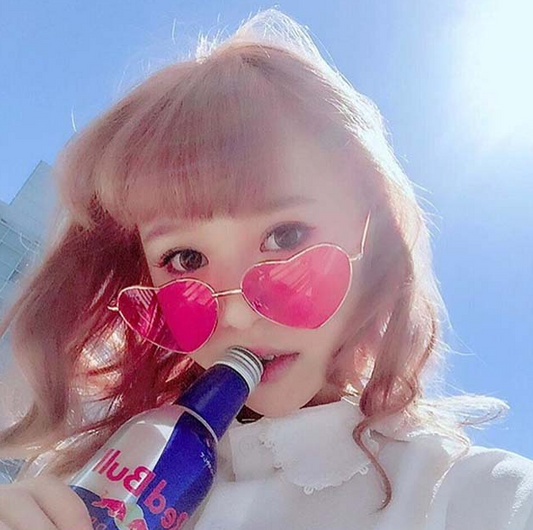Cute pink heart-shaped glasses YV40851