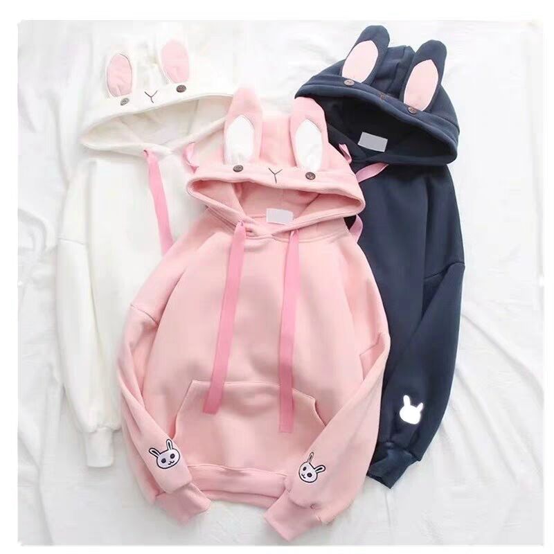 Rabbit Ear Embroidered Hoodie YV40975