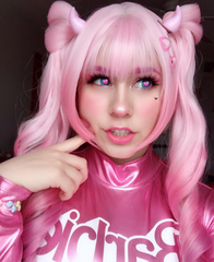 Review Pink gradient wig YV41023