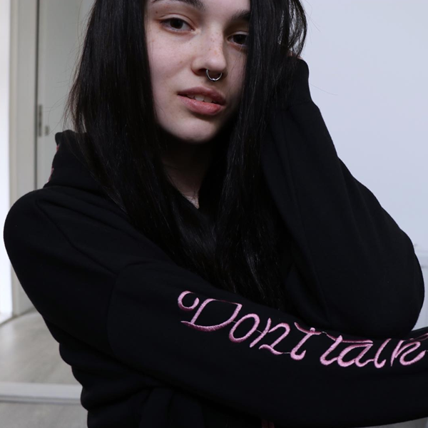 Review for Rose embroidered don't talk to me hooded yv3020