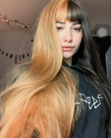 Review for Black and yellow long wig YV41097