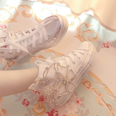 Butterfly high canvas shoes yv42074