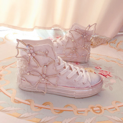 Butterfly high canvas shoes yv42074
