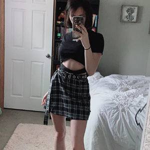 Review for kfashion T-shirt + Plaid Skirt Two-piece Suit yv40551 main image 0