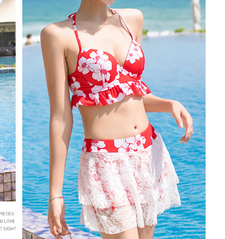 Cute three-piece split swimsuit yv42096