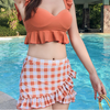 YOUVIMI  Cute ruffled two-piece swimsuit yv42098