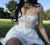 Review For Cute Bow White Lace Dress YV40192