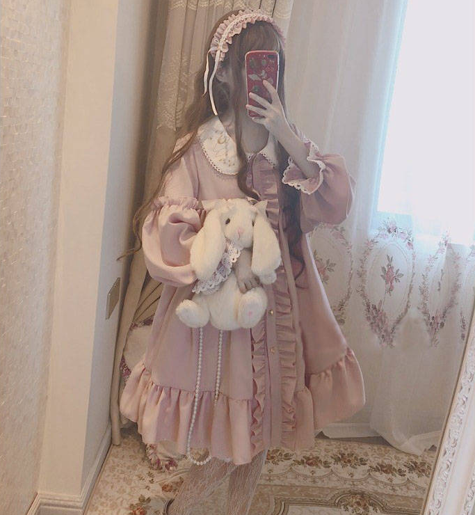 Japanese lolita pink dress yv42270