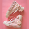 Cute pink cat paw canvas shoes yv42361