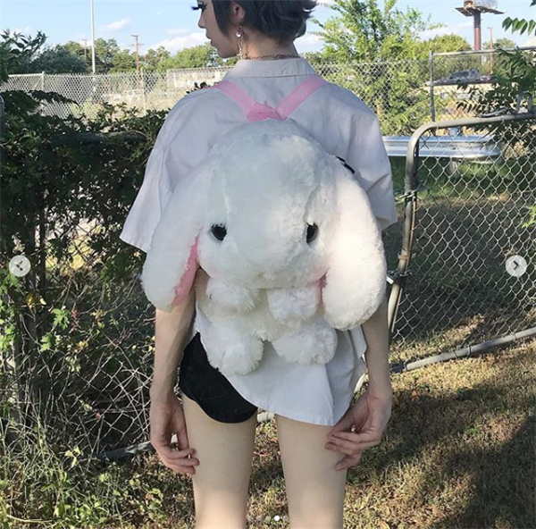 Review for Japanese lolita cute plush loppy eared rabbit backpack  YV169