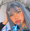 Review for Lolita blue gray long straight wig yv42087