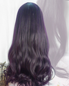 Lolita Big Wave Polaris Black Purple Long Curly Wig YV42402
