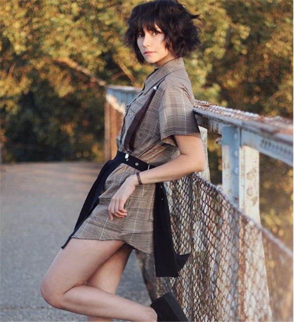 Review for Plaid shirt + high waist skirt YV40347 main image 0