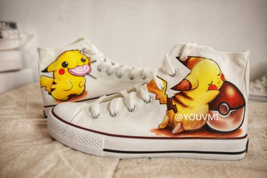 Youvimi handmade painting Pikachu shoes YV42443