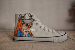 Youvimi cells at work handmade painting  shoes YV42444