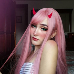 Review for Lolita pink long straight wig yv42088