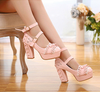 Lolita lace bow high heels yv42556