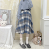 Japanese wool plaid skirt YV42570