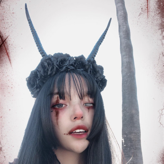 Halloween Dark Witch Devil Horn Cos Headband YV42389