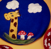 Cute giraffe mushroom beret yv42592