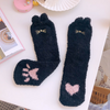 Cute cat paw coral fleece socks yv42726