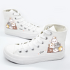 Cute cat canvas hand-painted shoes yv42752