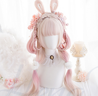 Review For Lolita Pink Gradient Long Curly Wig Yv42856 main image 1