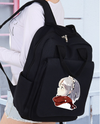 Cute girl canvas backpack yv42876