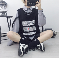 Japanese shirt + vest set yv42887