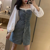 Korean denim dress yv42907